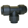1" JG® Black Polysulfone CTS Twist Lock Tee  PSEI0236E