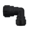 1/2 x 3/8" JG® Black Polysulfone CTS Twist Lock 90° Reducing Elbow  PSEI212016E