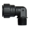 1/2 x 1/2" JG® Black Polysulfone CTS Twist Lock - Male NPT 90° Elbow  PSEI482024E