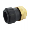 1/2 x 3/4" JG® Black Polysulfone CTS Twist Lock - Brass Female NPS Connector  PSEI602036E