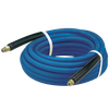 3/8" x 100' Blue 4000 PSI Non-Marking Male NPT Solid/Swivel Pressure Wash Hose Assembly  PW3A-6-100