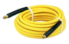 3/8" x 100' Yellow 4000 PSI Oil/Fat Resistant Male NPT Solid/Swivel Pressure Wash Hose Assembly  PW6A-6-100