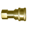 3/4 x 3/4" Brass ISO "B" Hydraulic Q/D Coupler - Female NPT  QD-BISOBC12-12F