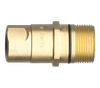 1-1/2 x 1-1/2" Brass Aero FD51 Hydraulic Thread-To-Connect Nipple - Female NPT  QD-BTTWN24-24F
