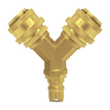 1/4" GAS-FLO® Brass Natural Gas Q/D Y-Split Coupler  QD-GMC4-Y