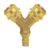 3/8" GAS-FLO® Brass Natural Gas Q/D Y-Split Coupler  QD-GMC6-Y