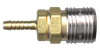 1/4 x 3/8" Steel Industrial Pneumatic Q/D Coupler - Hose Barb  QD-INDMC4-6H