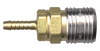 3/8 x 3/8" Steel Industrial Pneumatic Q/D Coupler - Hose Barb  QD-INDMC6-6H