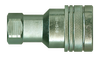 1/4 x 1/4" Steel ISO "B" Hydraulic Q/D Coupler - Female NPT  QD-ISOBC4-4F