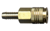 1/4 x 1/4" Steel Universal Aro/Industrial/Tru-Flate Q/D Coupler - Hose Barb  QD-UNIAC4-4H