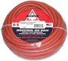 1/4 x 1/4" x 25' Red PVC/Nitrile 300 PSI Rubber Air Hose Assembly - Brass Male NPT Ends  RW4RED-25B