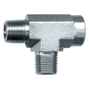 3/8 x 3/8 x 3/8" Steel Male NPT - Female NPT - Male NPT Tee  S1004-C