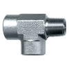 1-1/4 x 1-1/4 x 1-1/4" Steel Female NPT - Male NPT - Female NPT Tee  S1007-J
