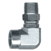 1/4 x 1/4" Steel Male NPT Swivel - Female NPT 90° Elbow  S1016SW-B
