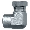 3/4 x 3/4" Steel Female NPT - Female NPSM Swivel 90° Elbow  S1100-EE