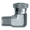 3/8 x 1/2" Steel Male NPT - Female NPSM Swivel 90° Reducing Elbow  S1116-CD