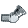 1/2 x 3/8" Steel Male NPT - Female NPSM Swivel 45° Reducing Elbow  S1124-DC