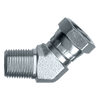1 x 1" Steel Male NPT - Female NPSM Swivel 45° Elbow  S1124-HH