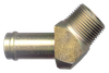 5/8 x 1/2" Steel Hose Barb - Male NPT 45° Elbow  S1140-10D