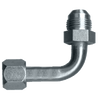 3/8 x 3/8" Steel Female 37° JIC - Male 37° JIC 90° Long Drop Bent Tube Elbow  S3549LBT-6
