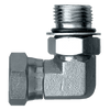 3/8 x 9/16"-18 Steel Female 37° JIC - Male ORB 90° Elbow  S3599-6