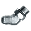 5/8 x 7/8"-14 Steel Male 37° JIC - Male ORB 45° Elbow  S3654-10