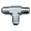 3/8 x 1/2 x 3/8" Steel Male 37° JIC - Male NPT - Male 37° JIC Tee  S3751-6D