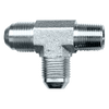 1/2 x 3/8 x 1/2" Steel Male 37° JIC - Male NPT - Male 37° JIC Tee  S3751-8C