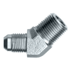 1/2 x 3/4" Steel Male 37° JIC - Male NPT 45° Elbow  S3754-8E