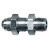 3/8 x 1/4" Steel Male 37° JIC - Male NPT Bulkhead Connector  S3848-6B