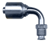 3/8 x 5/8"-18 Koman/Parker® 43 Series Hose Crimp - Male 45° SAE Inverted Flare 90° Elbow  SC931-66