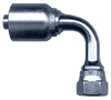 1/4 x 1/4" Koman/Parker® 43 Series Hose Crimp - Female 37° JIC Swivel 90° Long Drop Elbow  SC939L-44