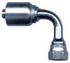 1/2 x 1/2" Koman/Parker® 43 Series Hose Crimp - Female 37° JIC Swivel 90° Long Drop Elbow  SC939L-88