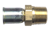 3/4 x 3/4" 100R14 Hose Crimp - Brass Male NPT  SCT425-12E