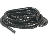 3.90" I.D. x 0.22" Wall x 1' Black Polyethylene Spiral Hose Wrap (per foot)  SPW-64BLK