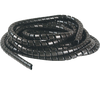 4.46" I.D. x 0.23" Wall x 1' Black Polyethylene Spiral Hose Wrap (per foot)  SPW-72BLK