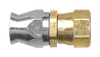 1/4 x 1/4" Brass 100R14 Reusable Hose End - Female 37° JIC Swivel  SR438-44