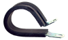 1/4" Tube O.D. Plated Steel - Rubber Cushioned Tube Strap - 3/8" Bolt Hole  TS16R-4