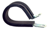 2-1/2" Tube O.D. Plated Steel - Rubber Cushioned Tube Strap - 1/4" Bolt Hole  TS17R-40