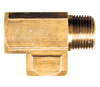 1/2" Extruded Brass Female NPT - Male NPT - Female NPT Tee  X107-D