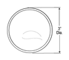 3" Stick-On Convex Mirror Round  12004