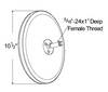 Convex Mirrors w/Center Mount - Stainless Steel  12010