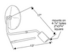 Hood Mounted Mirror - Stainless Steel  12153