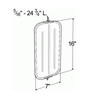 OEM Style Flat Ribbed-Back West Coast Mirror - Black  16092