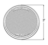 3" Sealed Round Stick-On Reflector - Amber  40063