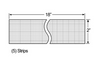2" x 18" Conspicuity Tape Strips @ 5 Pack - Retail - Red/Silver  40650-5
