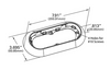 6" Oval Lamp Surface-Mount Snap-In Flange - Chrome  42153
