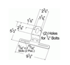 Universal Offset Steel License Plate Bracket - Black  43022