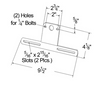 License Plate Bracket - Black  43272