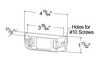 Small Rectangular Lamp Header-Mount Bracket Kit (42141 + 67050) - White  43380